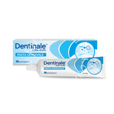 Dentinale 0,5% + 0,5% pasta gengivale  amilocaina cloridrato, sodio benzoato  tubo 25 g tubo 25 g
