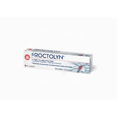 Proctolyn 0,1 mg/g + 10 mg/g crema rettale  fluocinolone acetonide + chetocaina cloridrato tubo 30 g