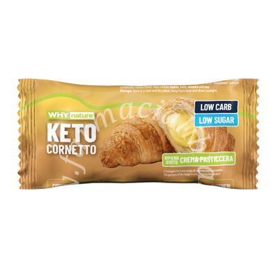 Whynature keto cornetto crema pasticcera 50 g