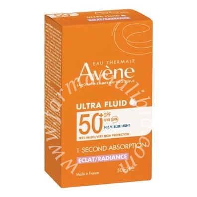 Eau thermale avene solare ultra fluid luminosita' spf 50+ 50 ml